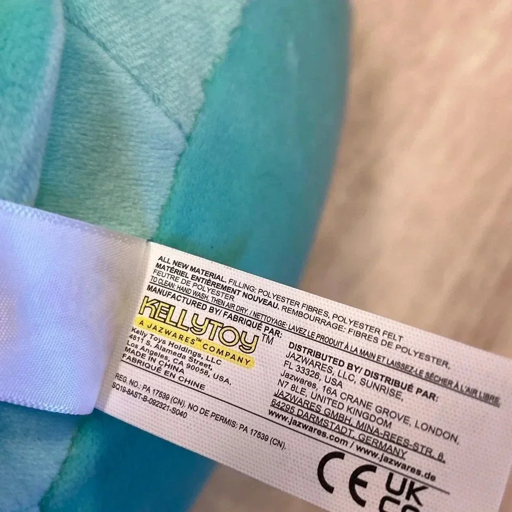 Squishmallows Blue Elephant 8”‎ Plush Stuffy Kellytoys